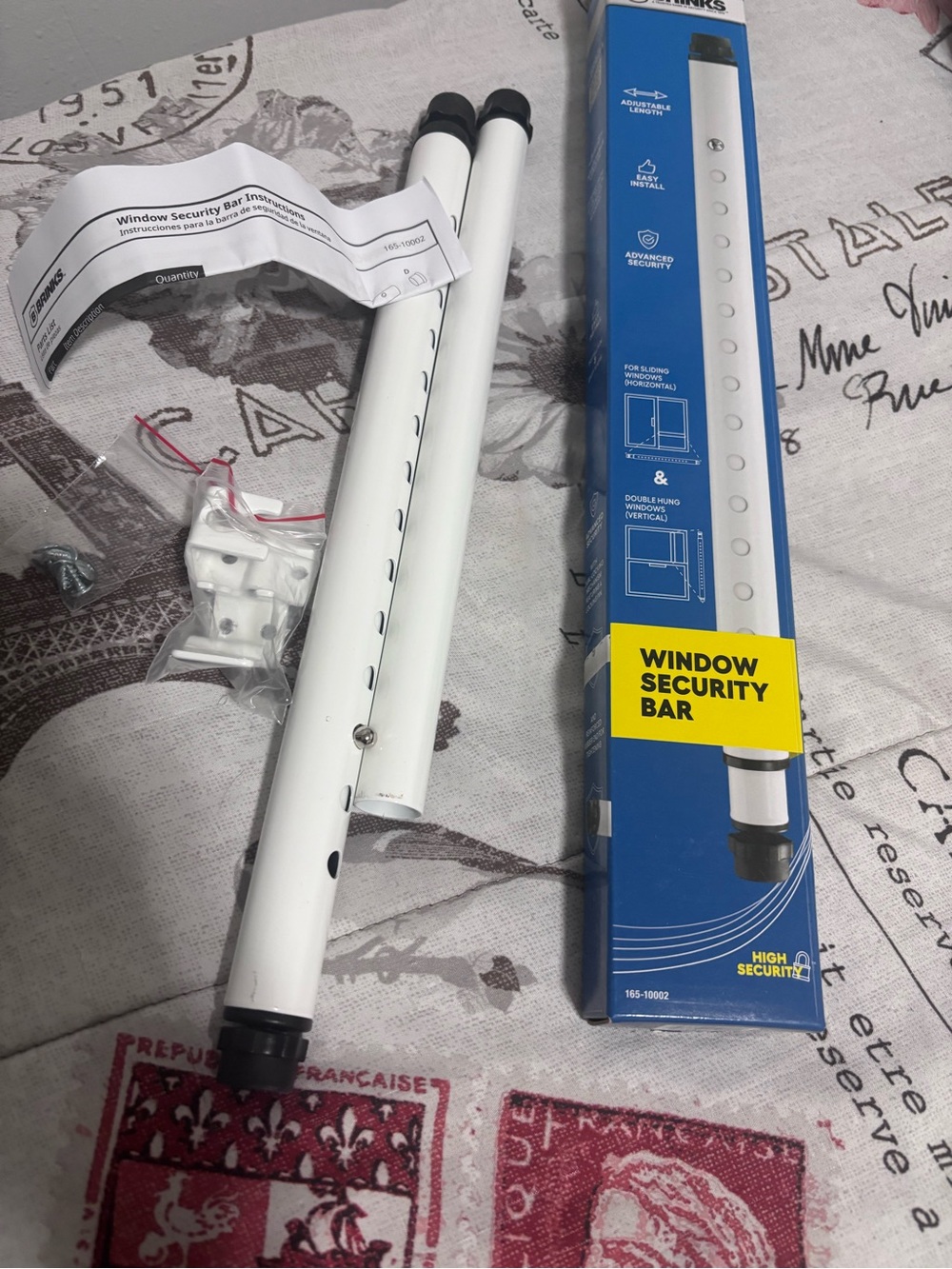 Brinks White Window Security Bar